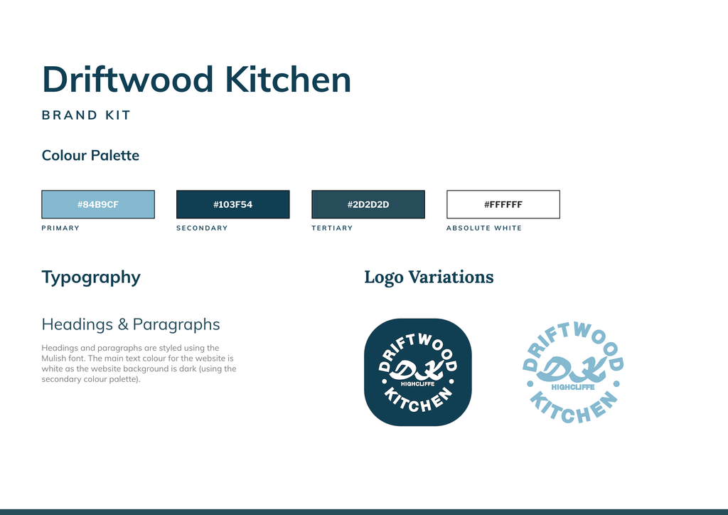 Driftwood Kitchen Brand Kit